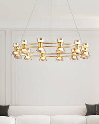 WOMO Modern Round Pillar Candle Chandelier-WM2224