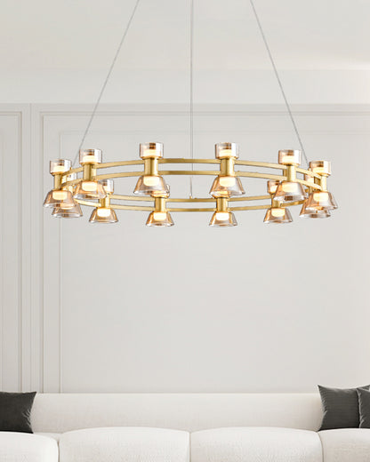 WOMO Modern Pillar Candle Round Chandelier-WM2224