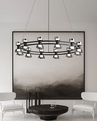 WOMO Modern Round Pillar Candle Chandelier-WM2224