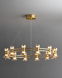 WOMO Modern Round Pillar Candle Chandelier-WM2224