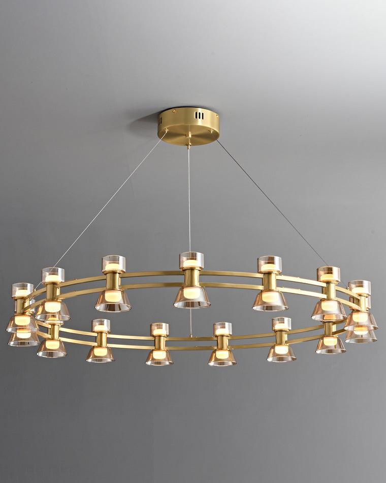 WOMO Modern Pillar Candle Round Chandelier-WM2224