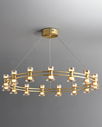 WOMO Modern Round Pillar Candle Chandelier-WM2224