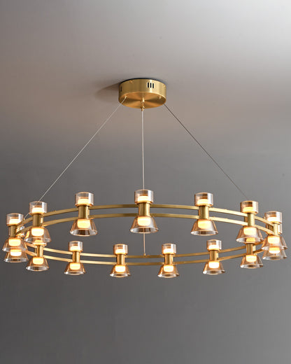 WOMO Modern Pillar Candle Round Chandelier-WM2224