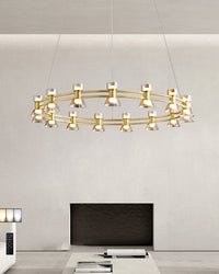WOMO Modern Round Pillar Candle Chandelier-WM2224