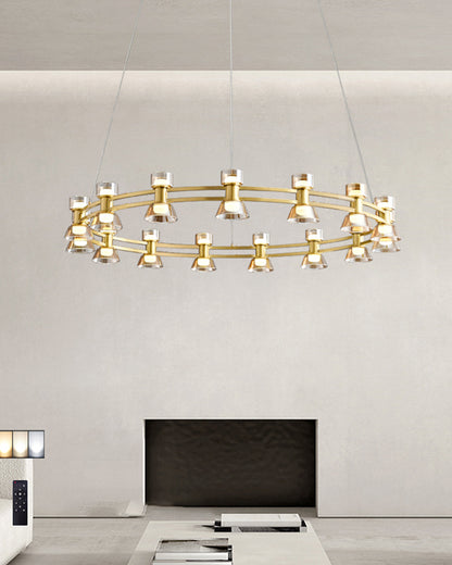 WOMO Modern Pillar Candle Round Chandelier-WM2224