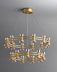 WOMO Modern Round Pillar Candle Chandelier-WM2224