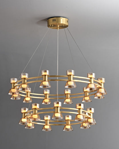 WOMO Modern Pillar Candle Round Chandelier-WM2224