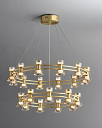 WOMO Modern Round Pillar Candle Chandelier-WM2224