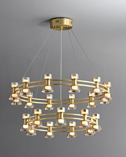WOMO Modern Pillar Candle Round Chandelier-WM2224