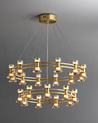 WOMO Modern Round Pillar Candle Chandelier-WM2224