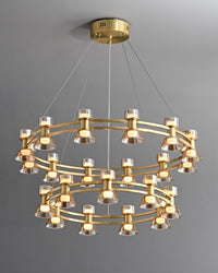 WOMO Modern Round Pillar Candle Chandelier-WM2224