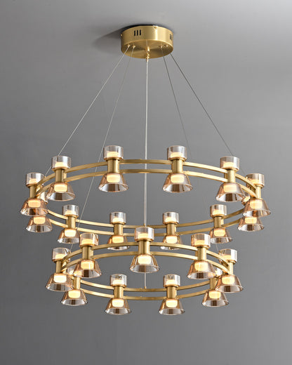 WOMO Modern Pillar Candle Round Chandelier-WM2224