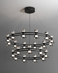 WOMO Modern Round Pillar Candle Chandelier-WM2224