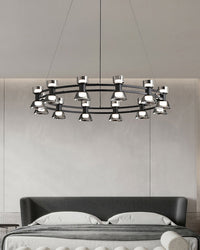WOMO Modern Round Pillar Candle Chandelier-WM2224