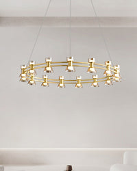 WOMO Modern Round Pillar Candle Chandelier-WM2224
