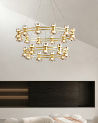 WOMO Modern Round Pillar Candle Chandelier-WM2224