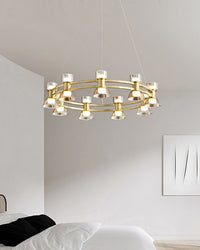 WOMO Modern Round Pillar Candle Chandelier-WM2224