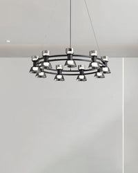 WOMO Modern Round Pillar Candle Chandelier-WM2224