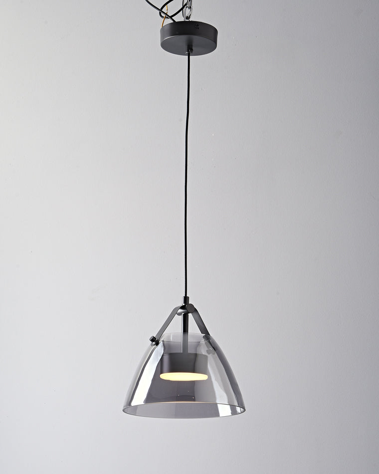 WOMO 3-flammige Pendelleuchte aus Rauchglas - WM2238