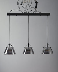 Suspension 3 lampes en verre fumé WOMO - WM2238