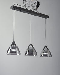 Suspension 3 lampes en verre fumé WOMO - WM2238