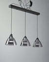 WOMO 3-flammige Pendelleuchte aus Rauchglas - WM2238 thumbnail