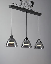Suspension 3 lampes en verre fumé WOMO - WM2238