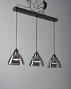 WOMO 3-flammige Pendelleuchte aus Rauchglas - WM2238 thumbnail