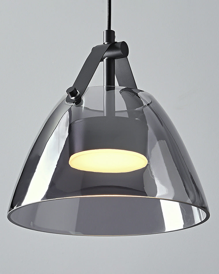WOMO 3-flammige Pendelleuchte aus Rauchglas - WM2238