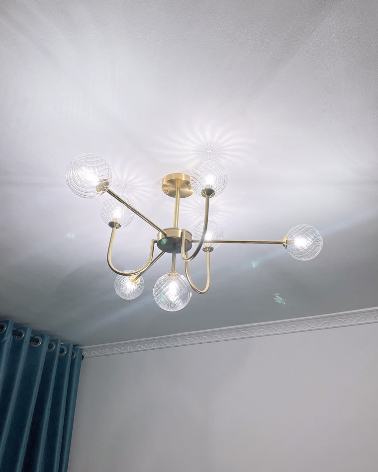 WOMO Mid Century Kronleuchter Glaskugel schlafzimmer-WM2255