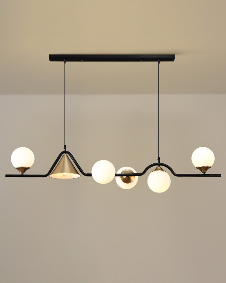 WOMO Lineare Glaskugel-Pendelleuchte-WM2257