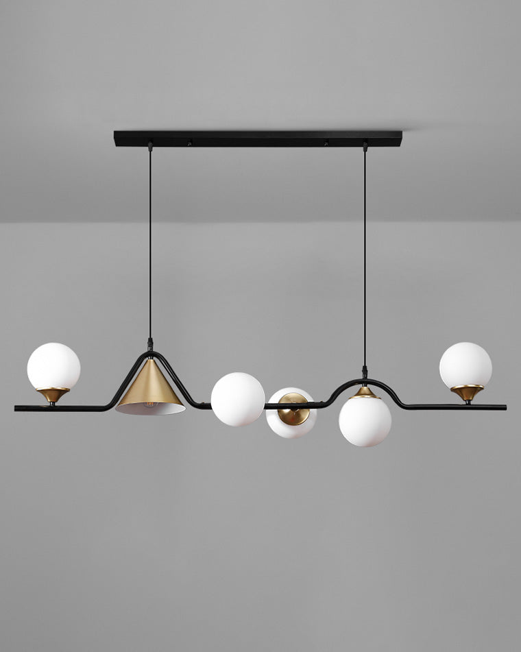 WOMO Lineare Glaskugel-Pendelleuchte-WM2257