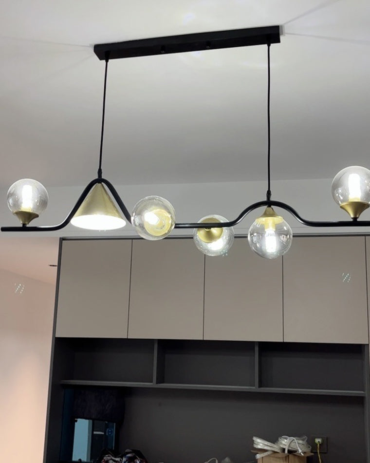 WOMO Lineare Glaskugel-Pendelleuchte-WM2257