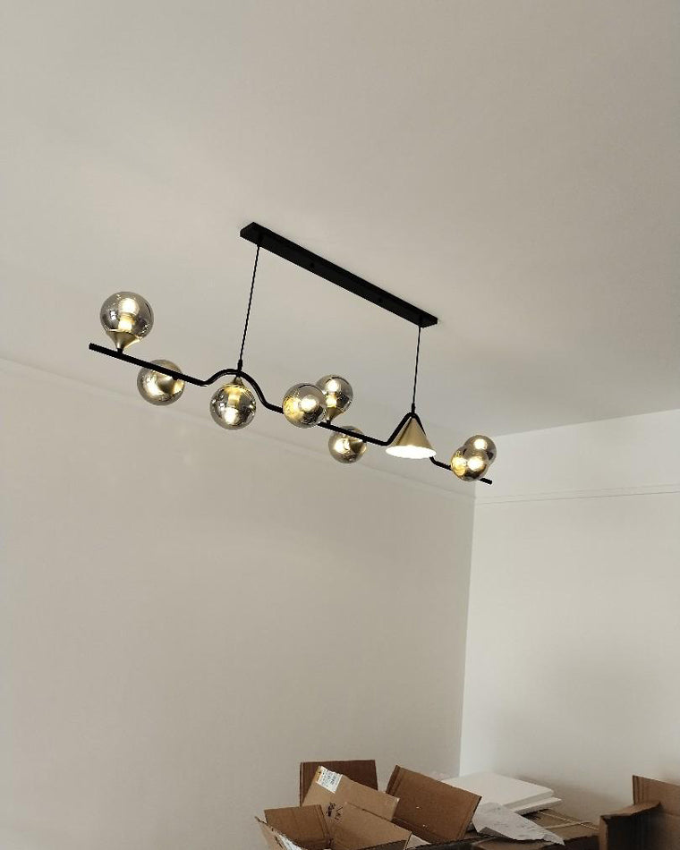 WOMO Lineare Glaskugel-Pendelleuchte-WM2257