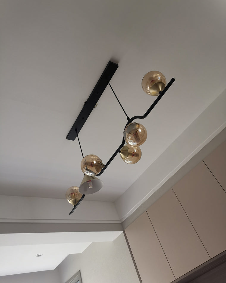 WOMO Lineare Glaskugel-Pendelleuchte-WM2257