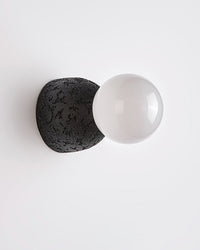 WOMO Wall Light with White and Black Glass Sphere - WM6103