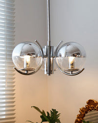 WOMO Glass Orb Chandelier Chrome Bauhaus Style-WM2306