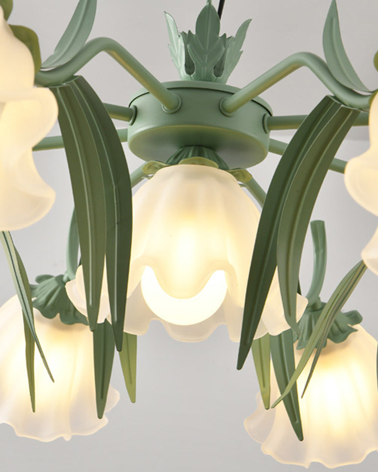 WOMO Tole Flower Glas-Kronleuchter-WM2307