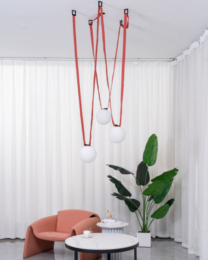 WOMO Globe Leather Pendant Light-WM2311
