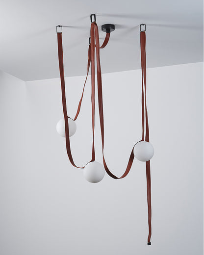 WOMO Globe Leather Pendant Light-WM2311