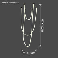 Lustre LED simple WOMO pour plafonds hauts - WM2312