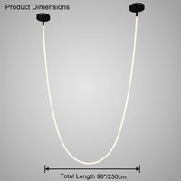 Lustre LED simple WOMO pour plafonds hauts - WM2312