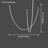 Lustre LED simple WOMO pour plafonds hauts - WM2312
