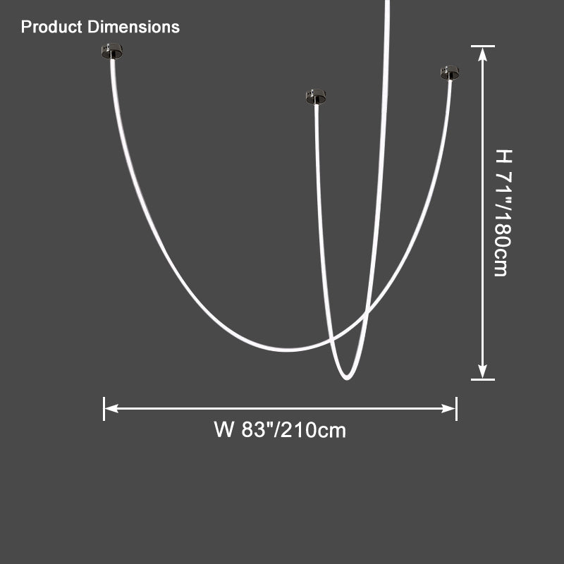 WOMO LED Kronleuchter Schlicht für Hohe Decken-WM2312