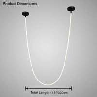 Lustre LED simple WOMO pour plafonds hauts - WM2312