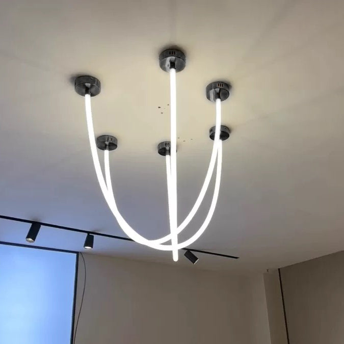 WOMO LED Kronleuchter Schlicht für Hohe Decken-WM2312