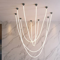 Lustre LED simple WOMO pour plafonds hauts - WM2312