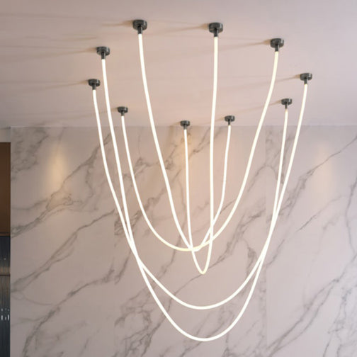 WOMO LED Kronleuchter Schlicht für Hohe Decken-WM2312