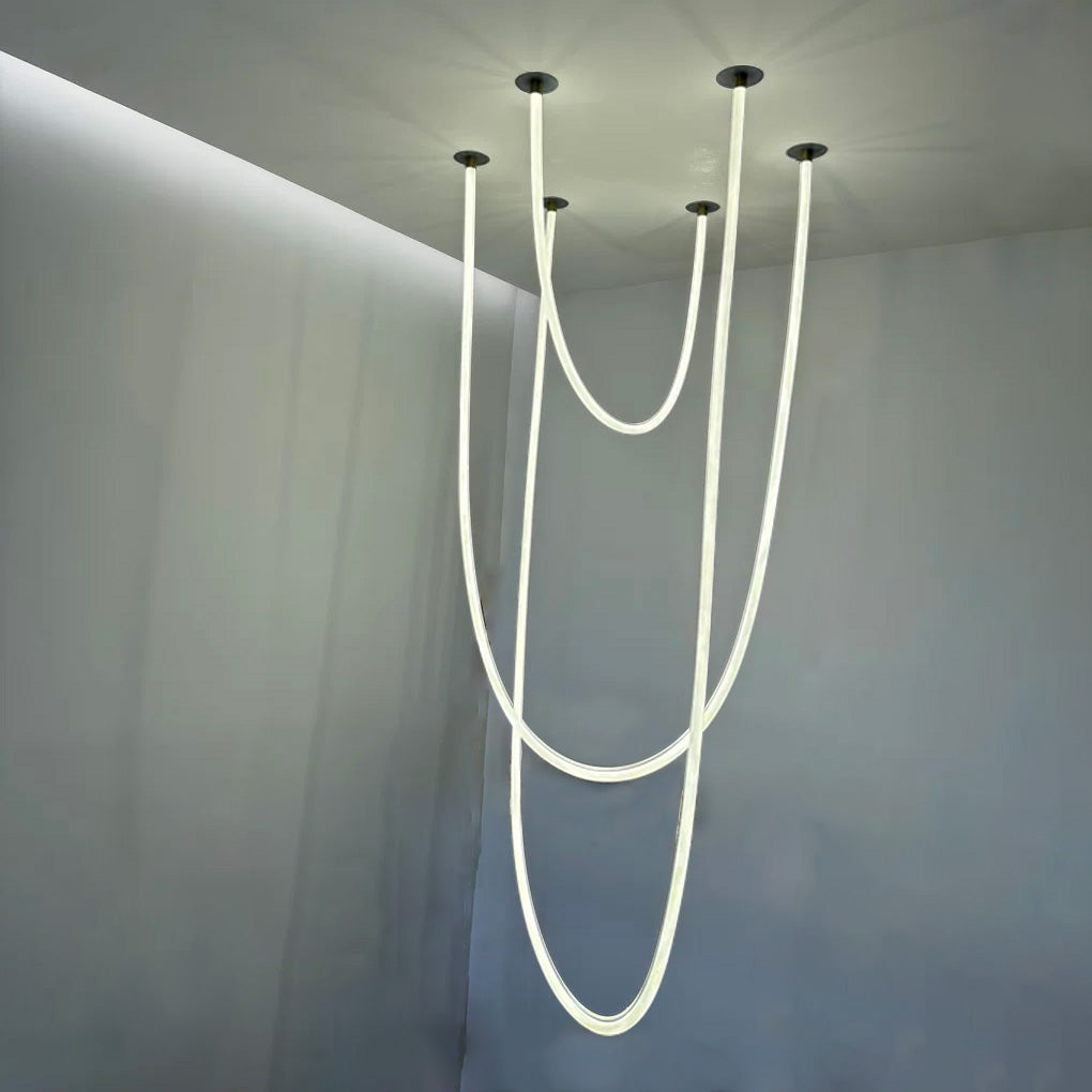 WOMO LED Kronleuchter Schlicht für Hohe Decken-WM2312