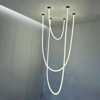 Lustre LED simple WOMO pour plafonds hauts - WM2312